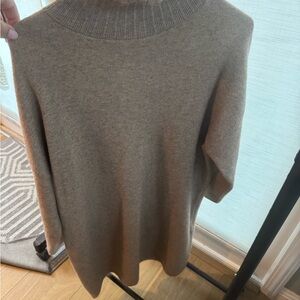 Pomander Place Tan Cowl Neck Sweater Dress